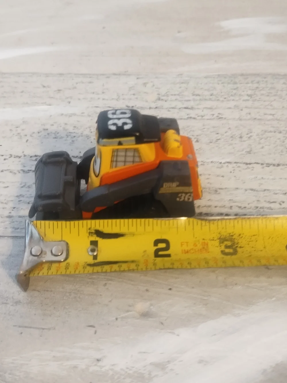 Disney Pixar Cars Drip 36 Track Vehicle Mattel Bulldozer Toy Yellow Black Figure